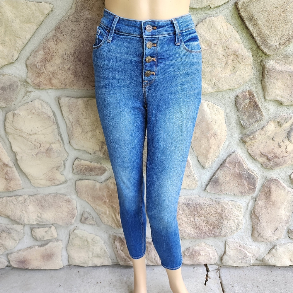 OLD NAVY | Rockstar Buttonfly Super Skinny High Rise Jeans
